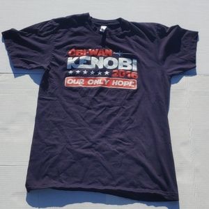 Mens M Blue Obi-Wan Kenobi 2016 Our Only Hope Tee